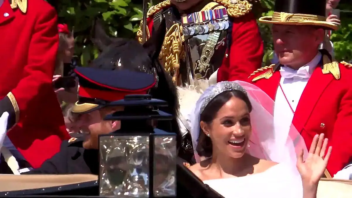 The carriage procession through Windsor after the ceremony, May 19, 2018.