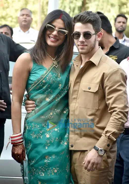 Priyanka Chopra and Nick Jonas in December 2018, the week of their wedding celebrations.