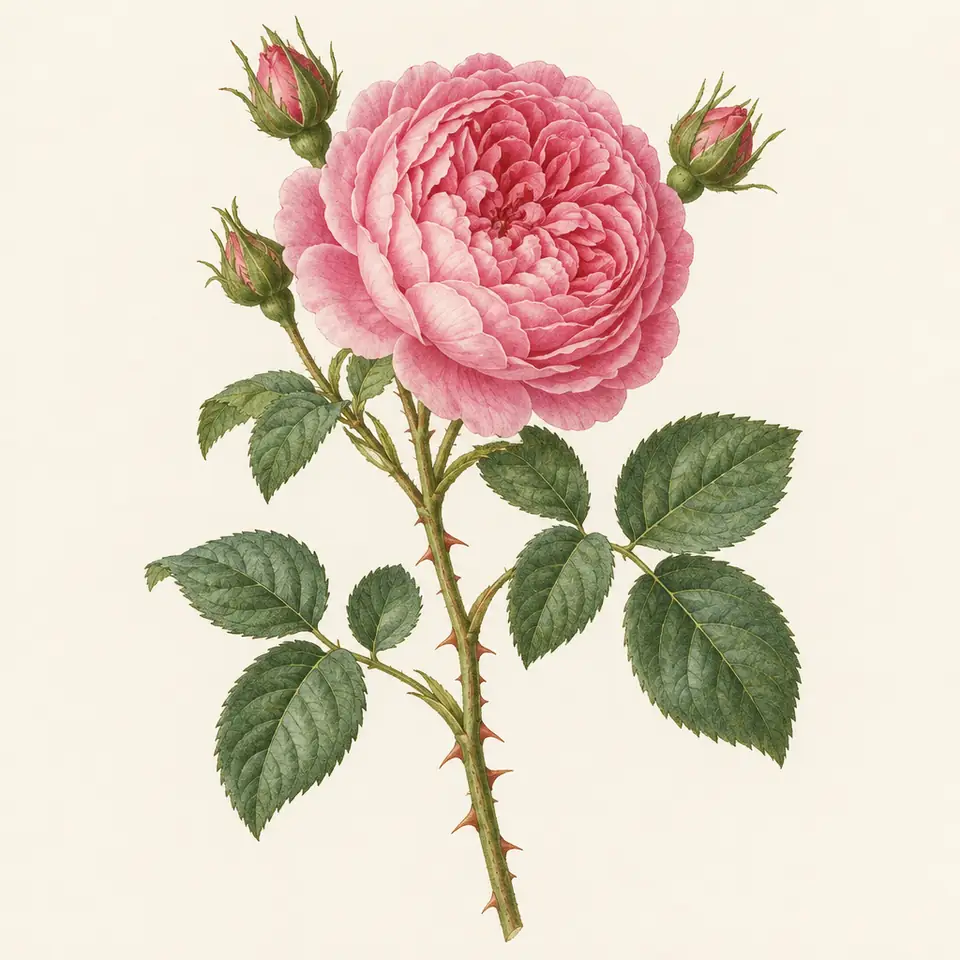 Rose, Cabbage (illustration)