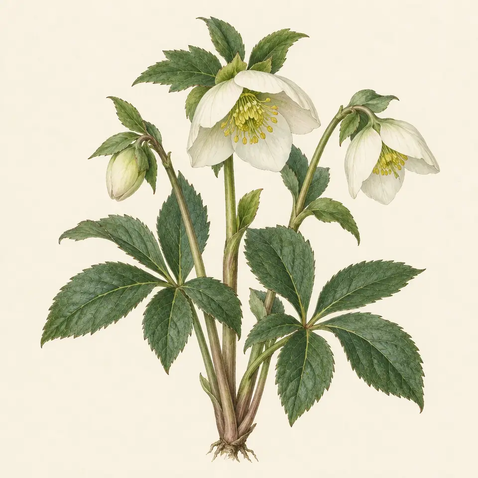 Rose, Christmas (illustration)