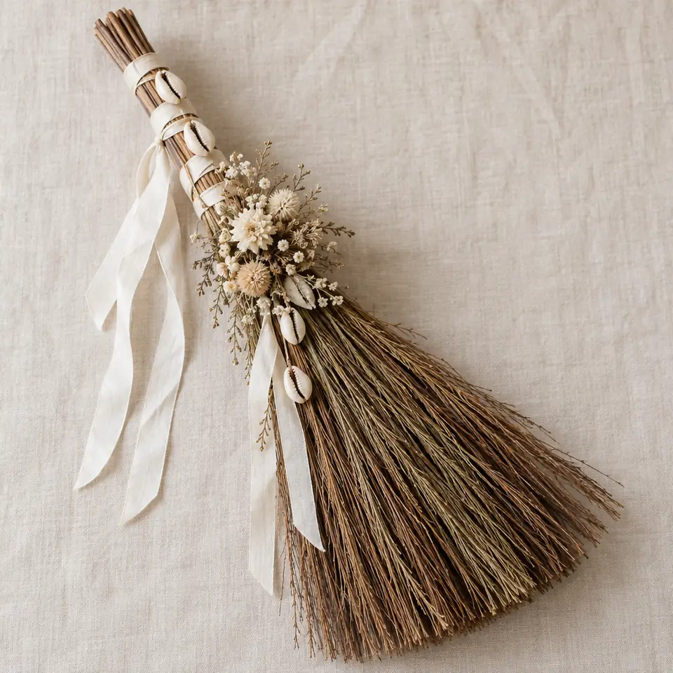 Jumping the broom (illustration)