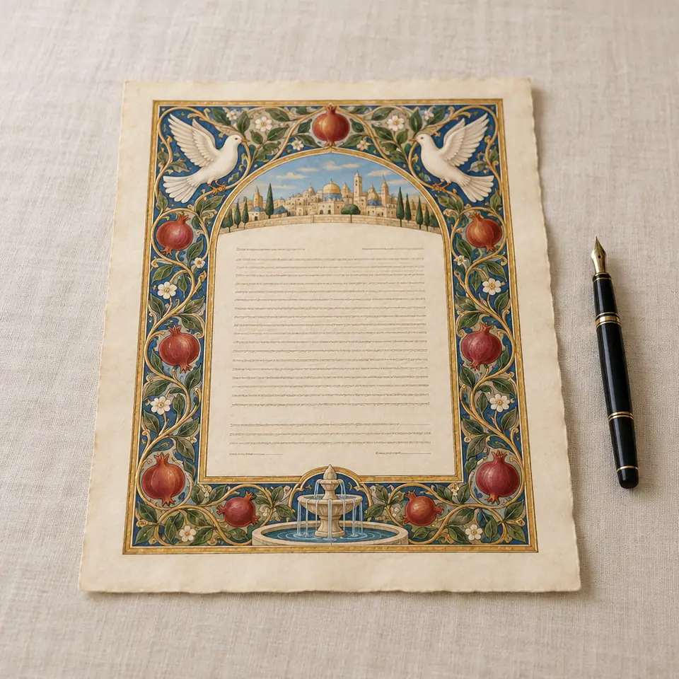The ketubah (illustration)