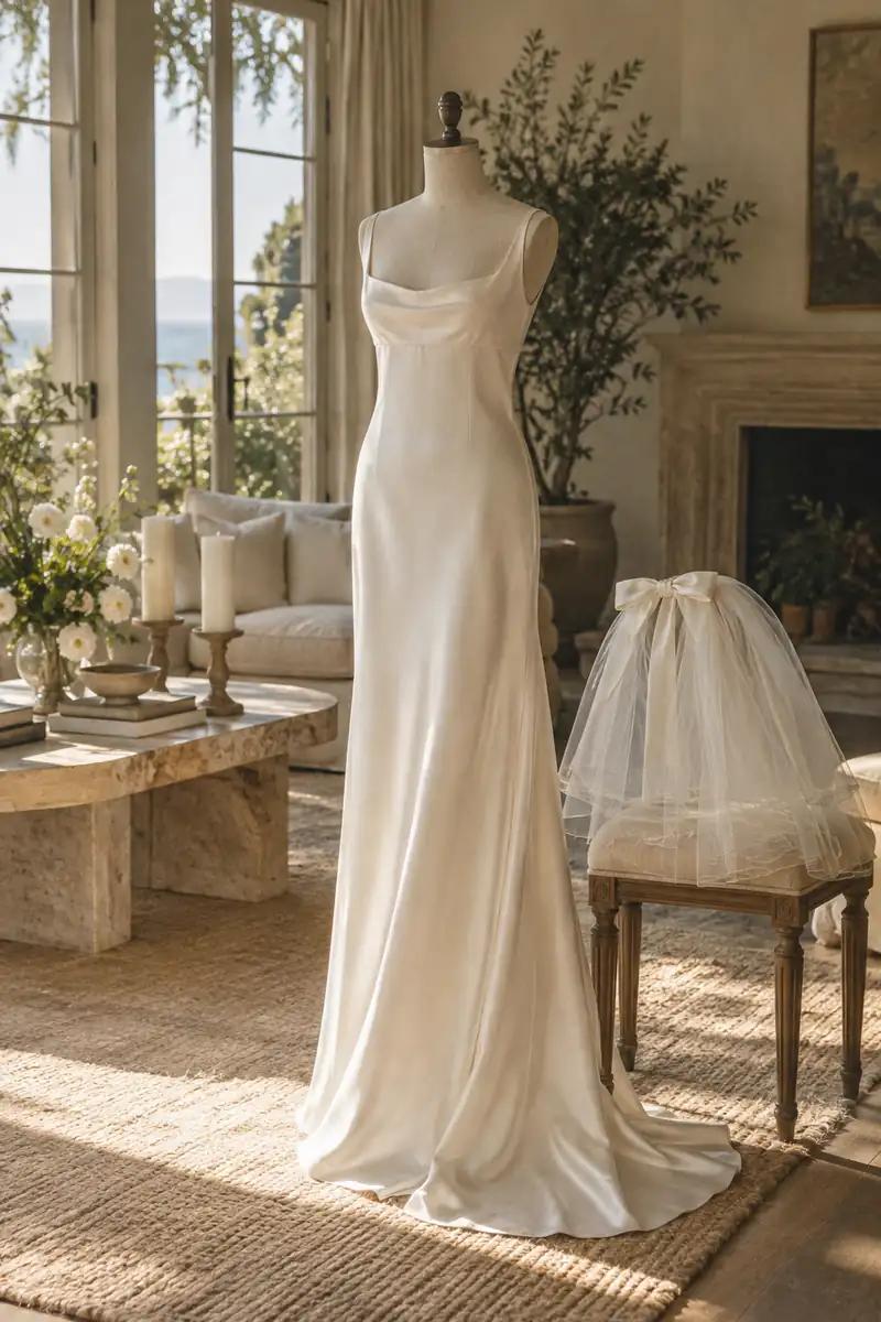 Illustration of the style of the wedding of Ariana Grande and Dalton Gomez