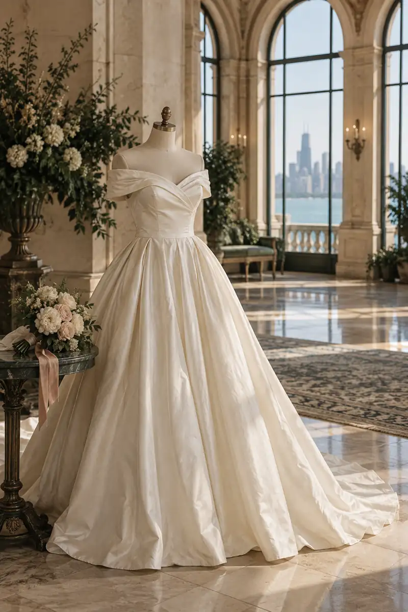 Illustration of the style of the wedding of Barack and Michelle Obama